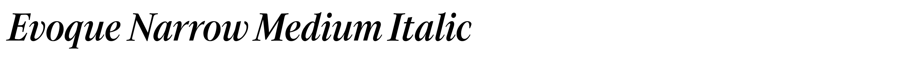 Evoque Narrow Medium Italic
